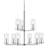 32.5" 9-Light 2-Tier Chandelier-49589399
