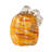 6"H Fall Multi Stripes Glass Pumpkin