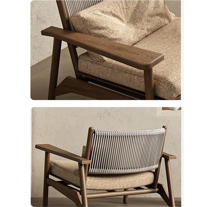 Chaise en bois de frêne tissé