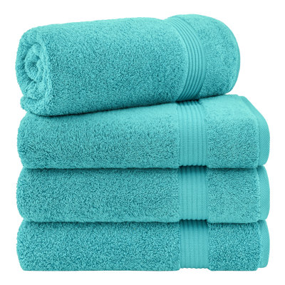 Ensemble de serviettes de bain 100% coton turque 4 pièces, serviettes de bain douces et absorbantes