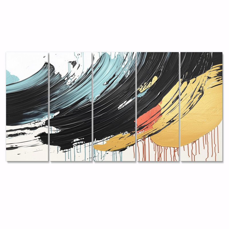 Ohle - reproduction d'art abstraite, art mural moderne sur toile, H 28 po x l 60 po, 5