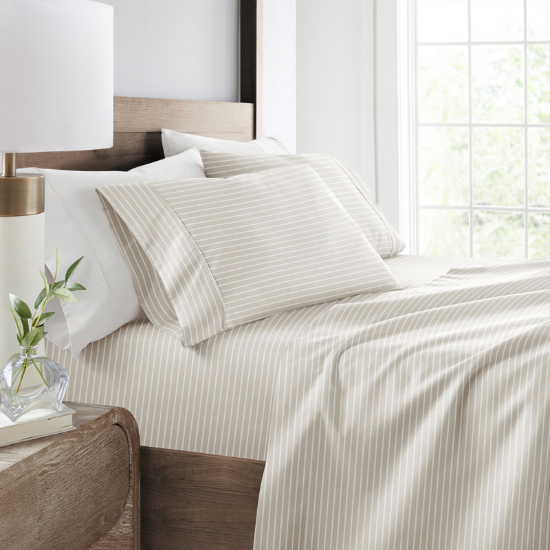 4 Piece Sheet Set Patterned Microfiber Ultra Soft Bedding