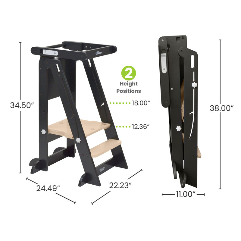 Tour d'apprentissage «Apprendre et plier», Gris anthracite / naturel