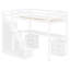 Lit mezzanine simple avec deux commodes, bureau et bande lumineuse-1398145010