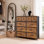 98cm Chest Of Drawers, 10 Fabric Drawers Bedroom Cabinet with Handles and Metal Frame