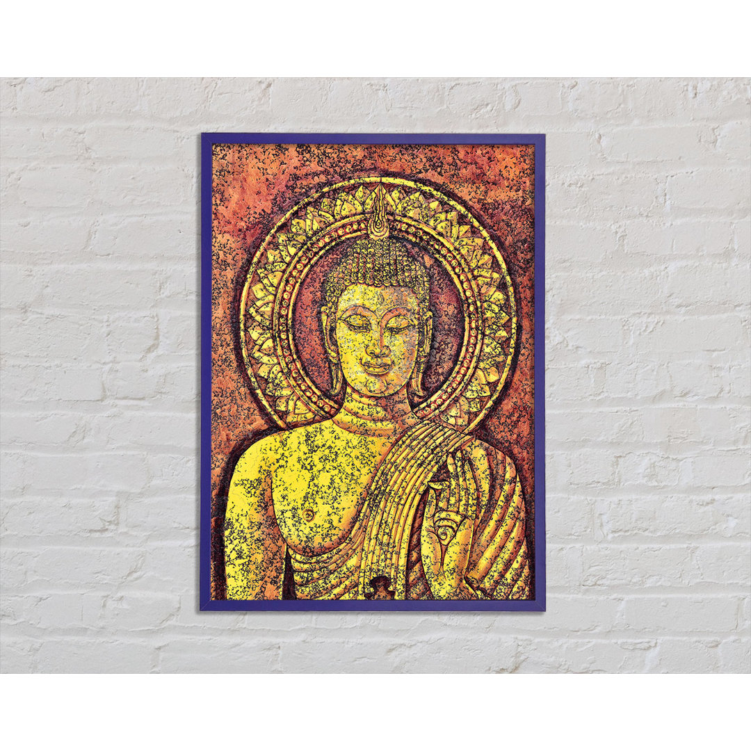 Gerahmtes Leinwandbild Golden Buddha 1