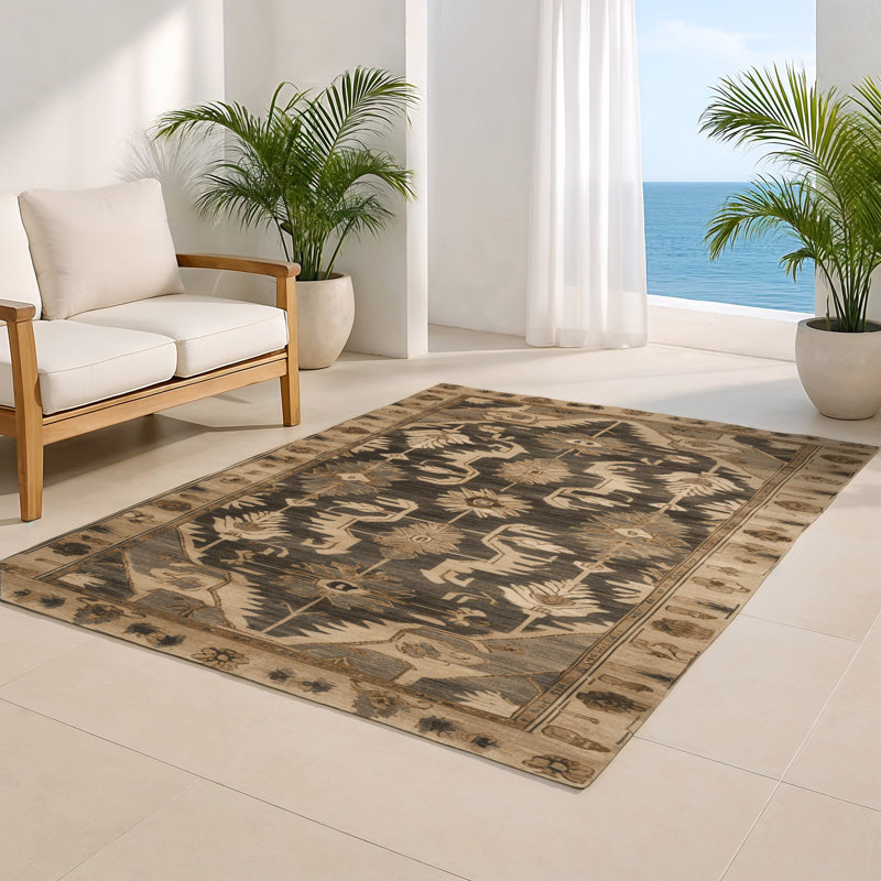 Tapis intérieur et extérieur ArtDeco, Rectangulaire 8 pi x 10 pi