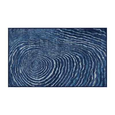 Silky Soft Plush Blue Area Rug