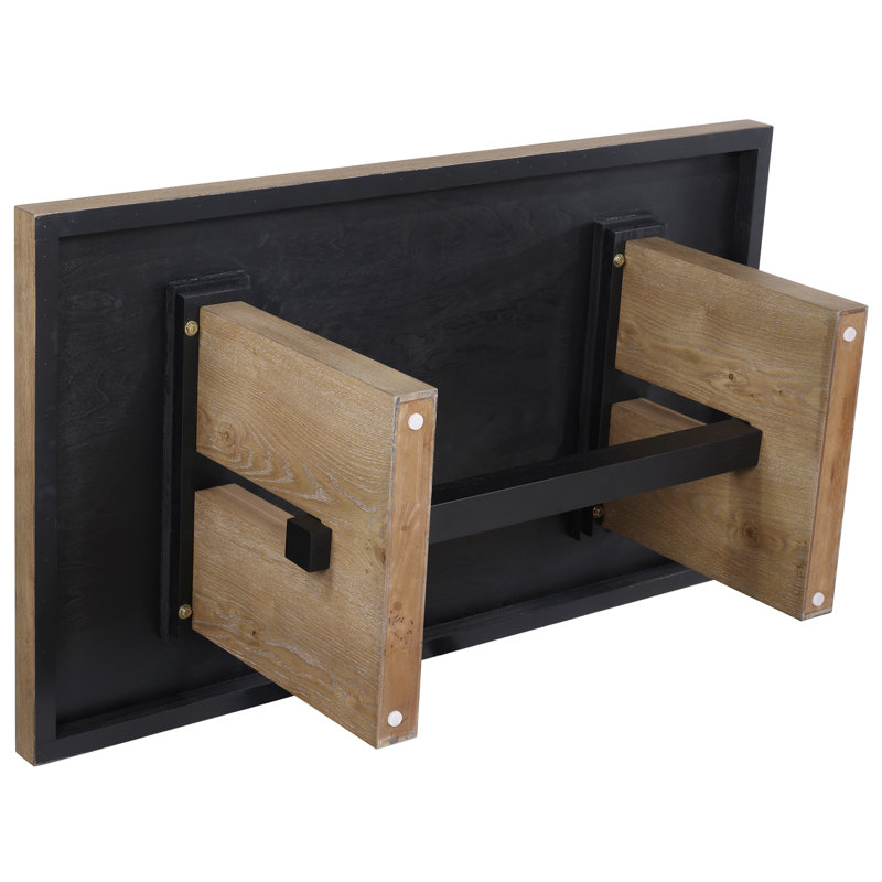 Table basse en bois Rickye, Brun