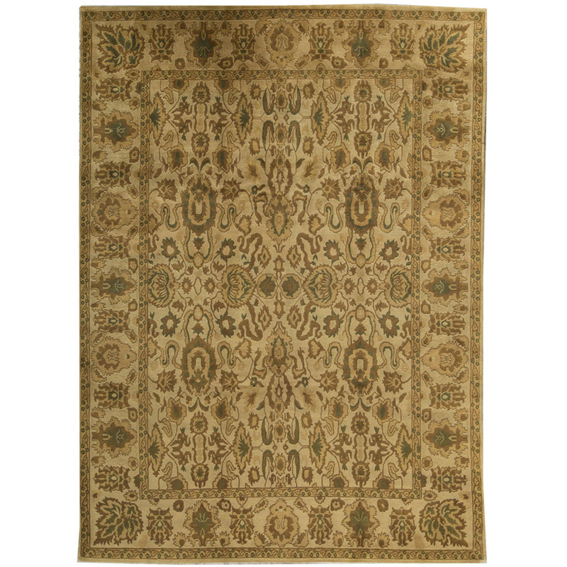 Hand-Knotted High-Quality Gold Area Rug