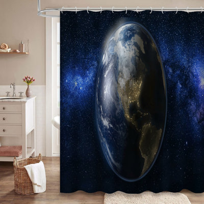 Rideau de douche avec 12 crochets