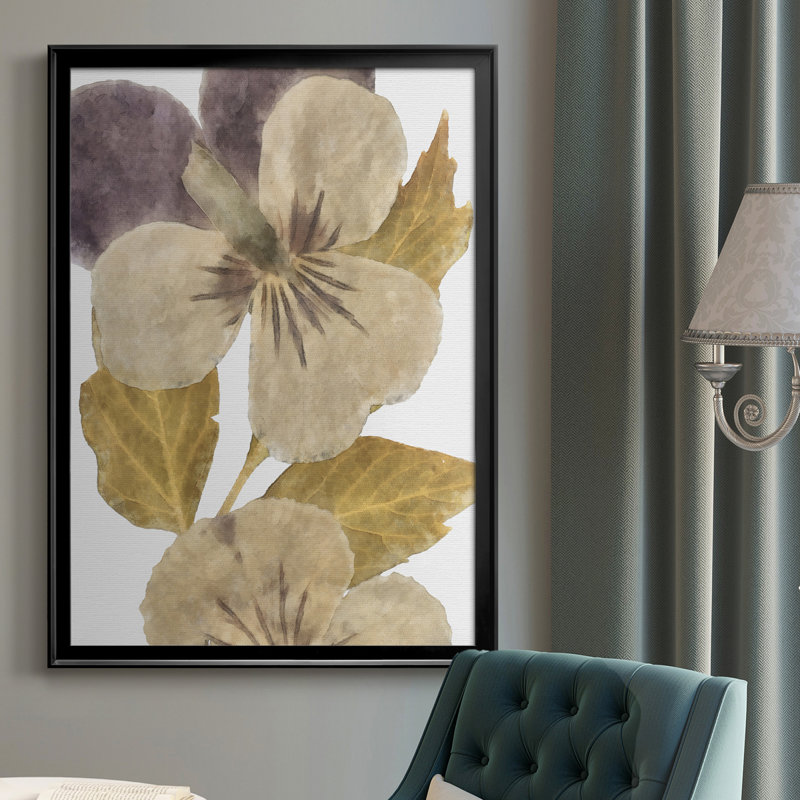 «Neutral Pansy I», reproduction d'art sur toile encadrée, Noir, H 36,5 po x l 26,5 po x P 1 po
