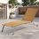 Chaise longue simple inclinable en métal sans accoudoirs de 77,5 po Cand