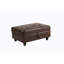 Ensemble de canapé modulaire, canapé en similicuir avec repose-pieds et rangement libre-125983199