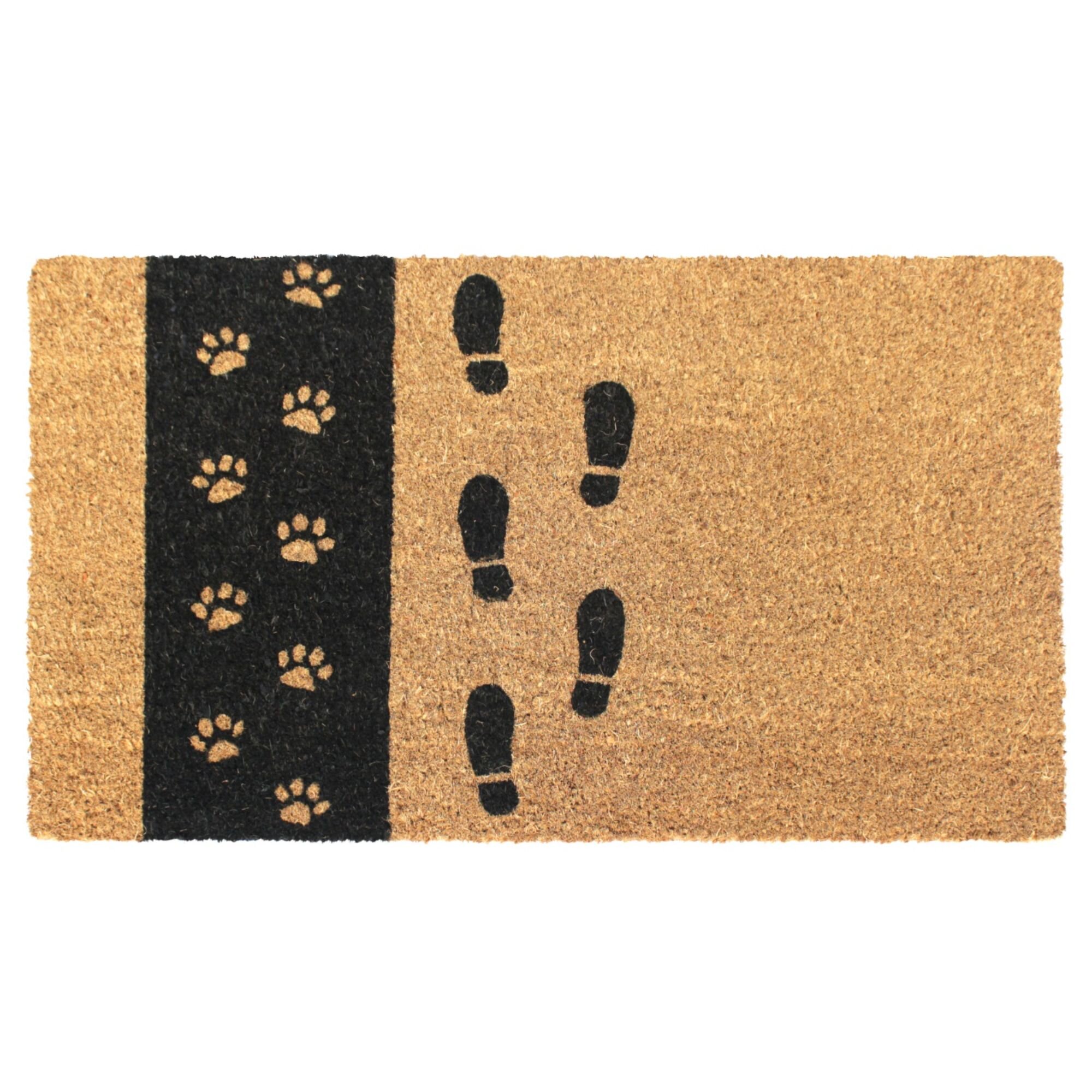 MSI Black Encaustic 18 in. x 30 in. Coir Door Mat