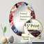 Penstarre - Miroir mural floral ovale-530741074