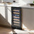 15-Inch Dual-Zone Mini Wine Refrigerator – Holds 30 Bottles, Versatile Built-In or Freestanding Wine Cooler, Reversible Door, LED Lighting, and Safety Lock