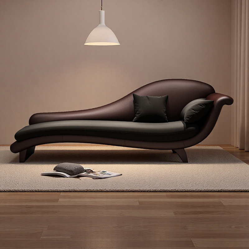 Méridiennes d'intérieur en bois Living Room, Orienté à droite, Gris foncé