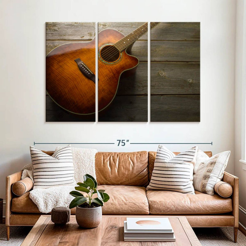 Abarca Rustic Acoustic Guitar, 36" H x 57" W