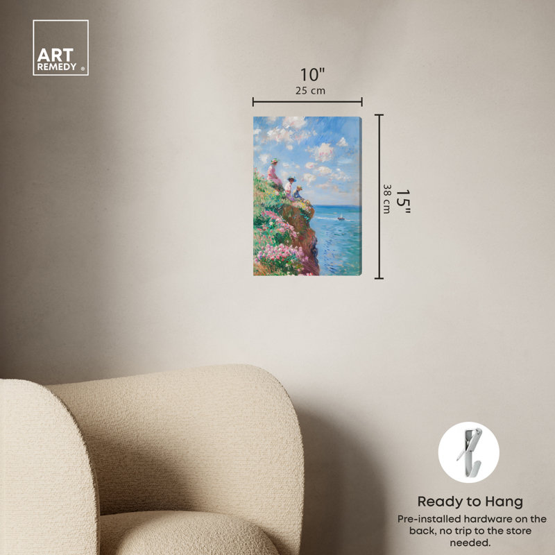 Au bord de la mer, Toile tendue, H 15 po x l 10 po