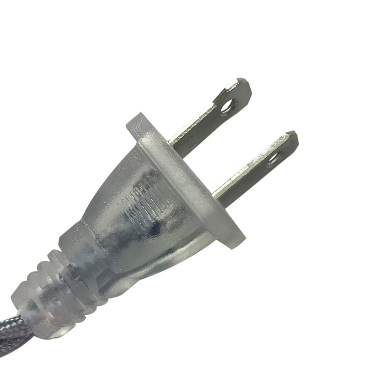 Cordon de lampe torsadée couvert de tissu, Argent
