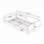 Lit plateforme tapissier avec design Montessori et garde-corps rembourrés en molleton-116111123-116111125