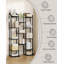 Vertical Shoe Rack, Shoe Shelves, Wood Shoe Organizer for Closet, Entryway, Shoe Tower for Small Spaces, Free Standing, Adjustable, with 2 Hooks, 8 Tier-1987207112