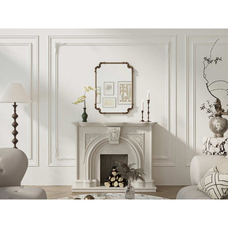 Miroir mural Genan, Or antique, 32 po x 24 po