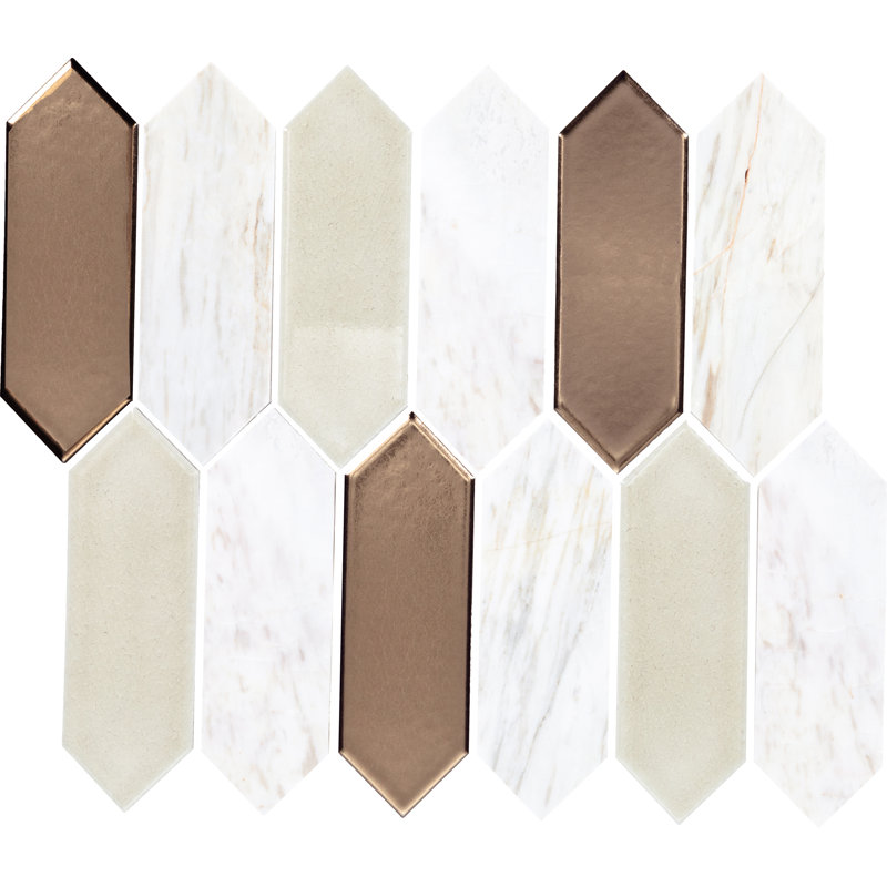 Daltile Fonte 2 x 6 Natural Stone Picket Mosaic (10 PC Per Carton) (8.02 SQFT Per Carton), White