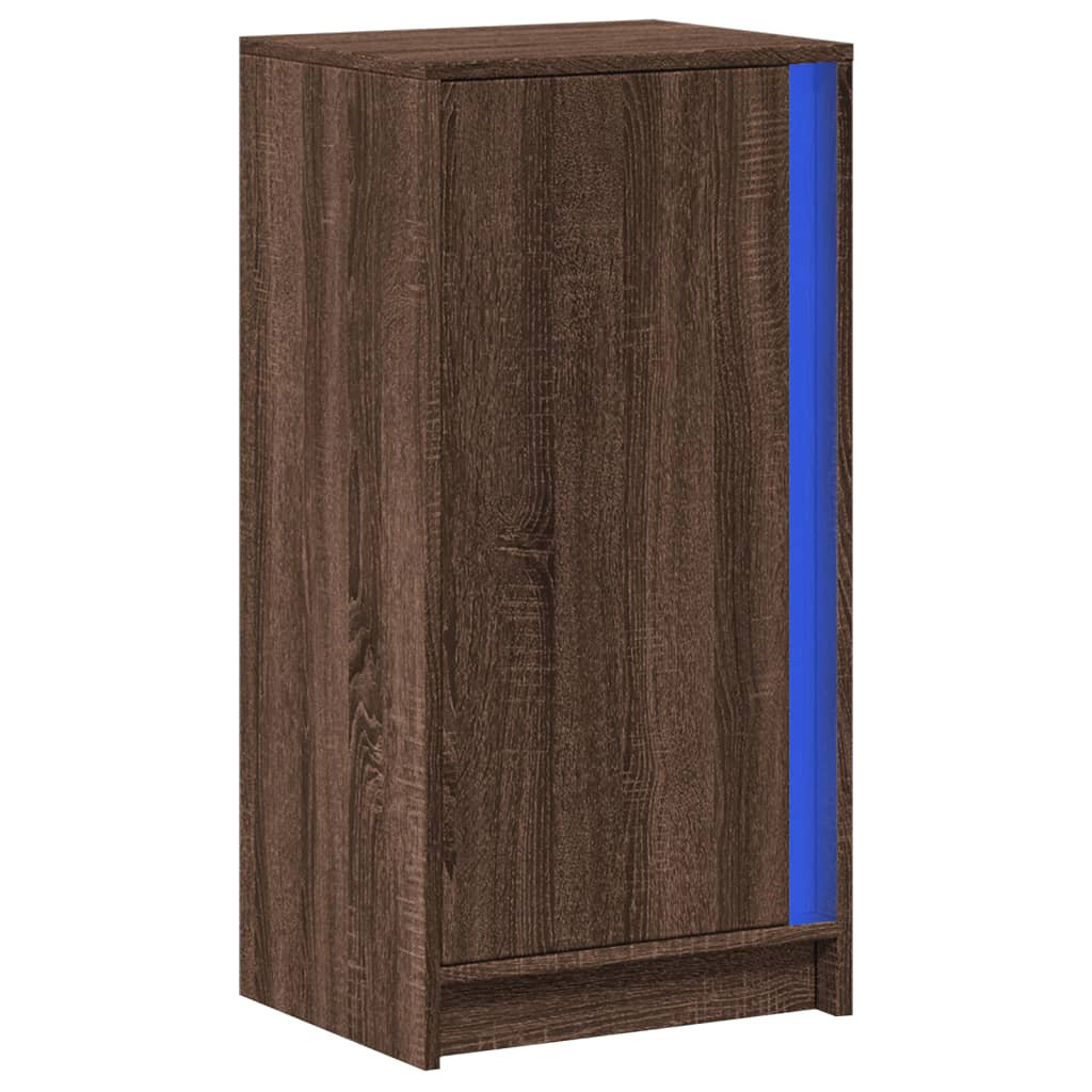 Vidaxl LED-Sideboard Räuchereiche 42,5X34x85 Cm Holzwerkstoff