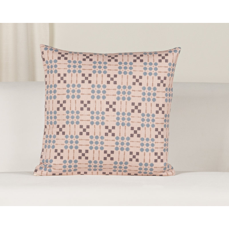 Coussin Abilene, Rose, Carré 16 po, Plumes