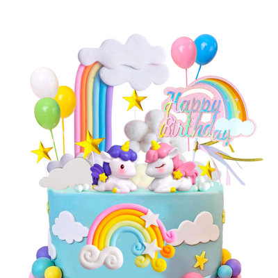 Ensemble de décoration de gâteaux de licorne, 23 pièces