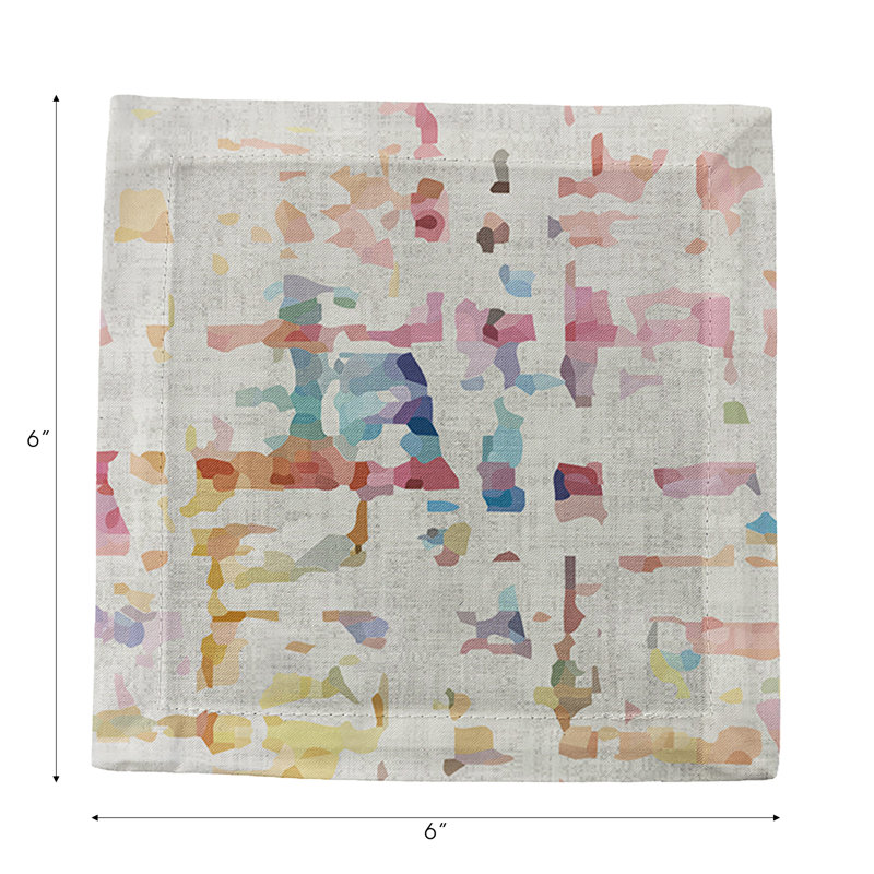 Coco Cotton Sateen Cocktail Napkins, Cream