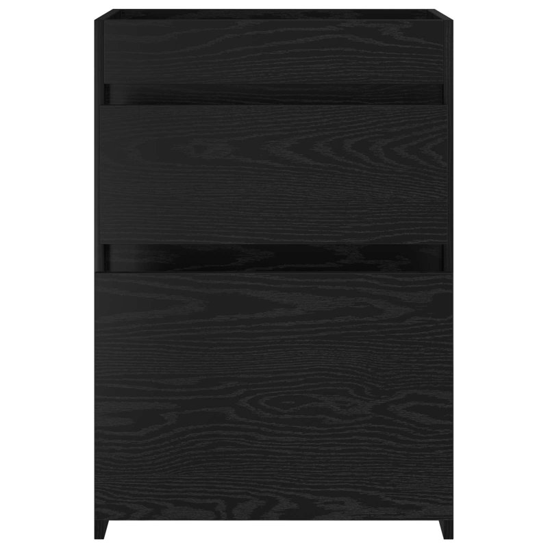 56 mm Single Double Bathroom Vanity Base, Black Oak