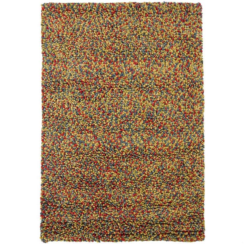 Kerre Wool Abstract Indoor Rug, Rectangle 2' x 3', Brown/Yellow