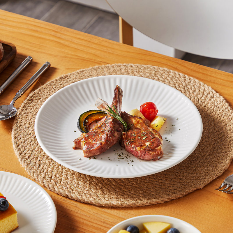 Piece Porcelain China Dinnerware Set - Service for 4, White