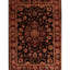 Hand-Knotted High-Quality Black and Red Area Rug