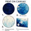 Palmiers en velours bleu harmonie III - art mural grand plumes - 3 panneaux-1648546247-1648546281-1648546292