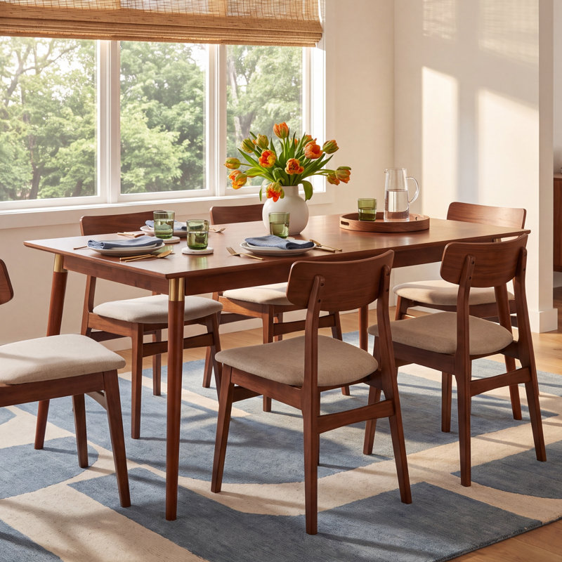 Dakota Acacia Solid Wood Top Dining Table