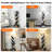 57" LED Tree Floor Lamp with Bookcase and Remote Control-114235638-114235641