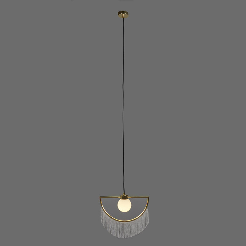 1 - Light Polished Brass Unique/Statement Pendant, Brass