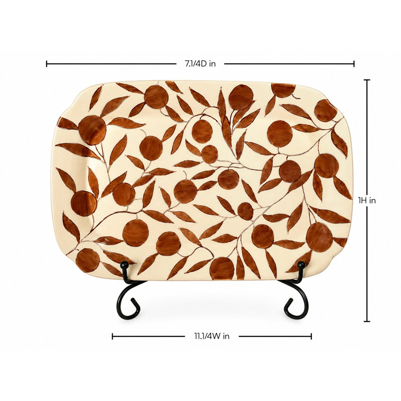Olivia Golden Brown Plate, Golden Brown