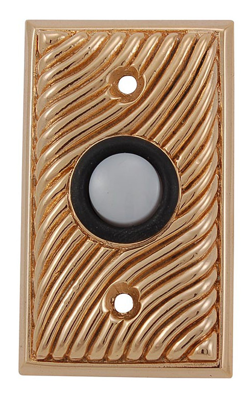 Push Button Doorbell, Polished Gold
