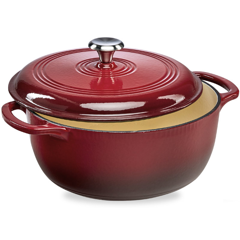 Mushroom Beige 7.5 Quart Enameled Cast Iron Dutch Oven with Lid