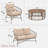 Boho-inspired 4-person Outdoor Seating Group With Removable Cushions And Wood Tabletop