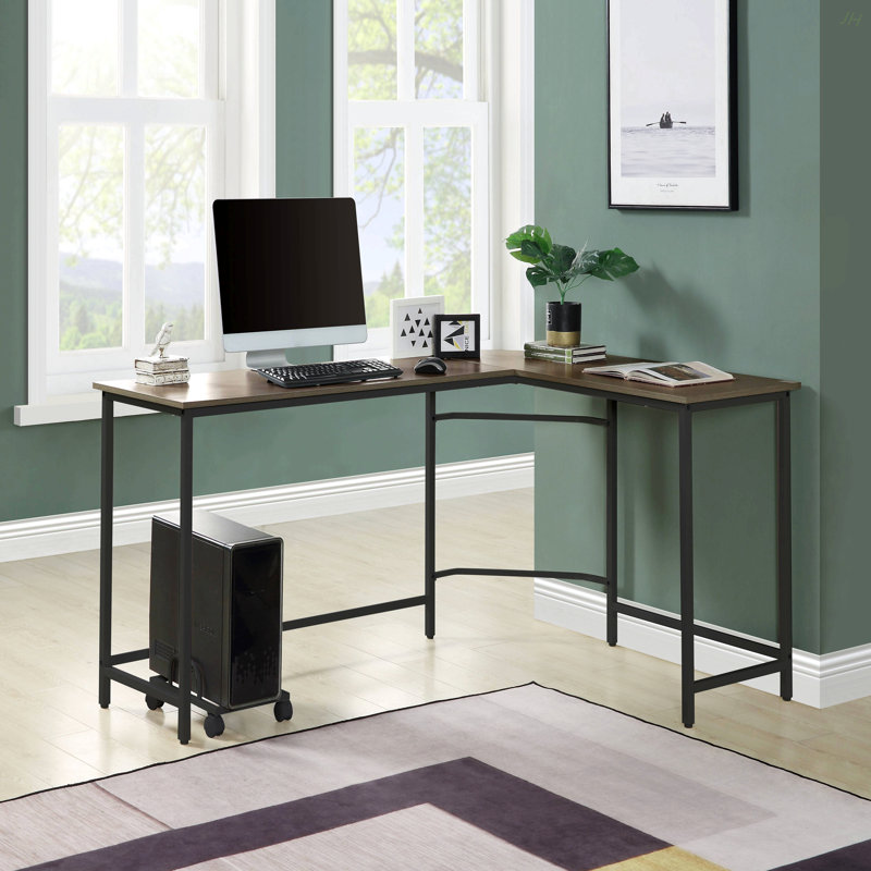 Bambina Oak & Black Finish Computer Desk, Oak/Black