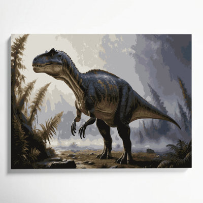 «Dinosaur Argentinosaurus», art mural sur toile noire