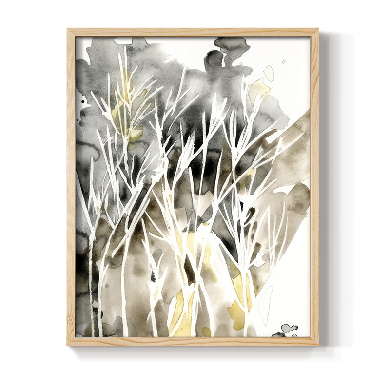 «Wispy Weeds II», reproduction encadrée - bois massif, Naturel, H 21 po x l 17 po