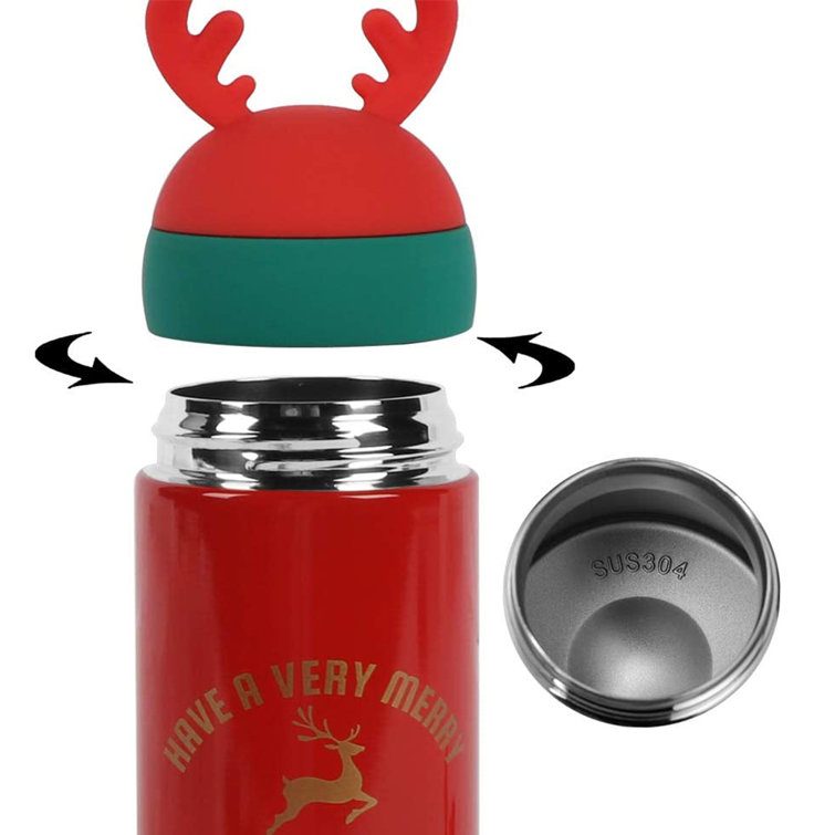 Christmas Reindeer Stainless Steel Water Bottle