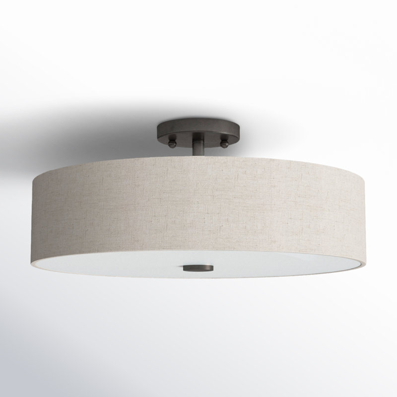 Plafonnier semi-encastré 4 lumières Bazilijus, Bronze anglais